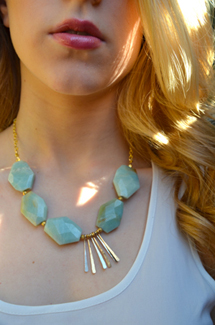 Amazonite Side Spears Necklace