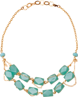 Chalcedony Messy Chain Double-Strand Necklace