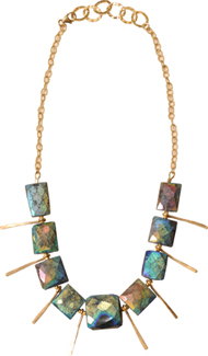 Labradorite and Gold Spears Necklace